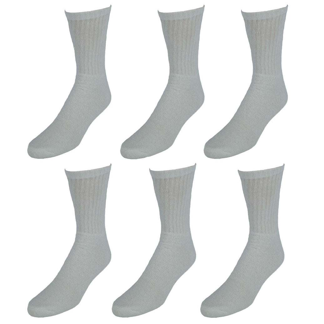 Everlast Men's Cotton Blend Big and Tall Crew Socks (6 Pair Pack)