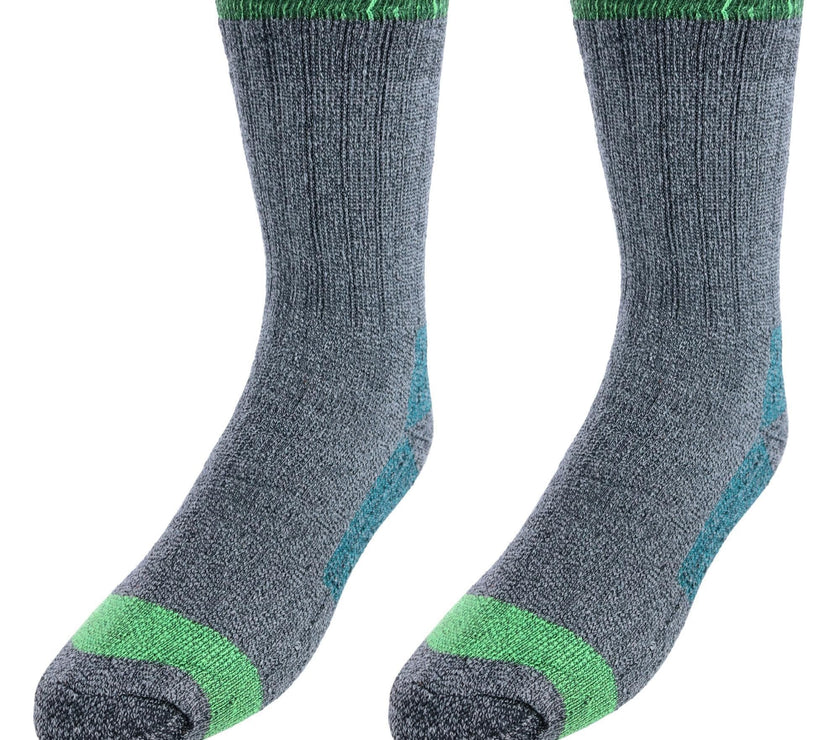 CTM® Men's Wool Blend Crew Socks (2 Pack)