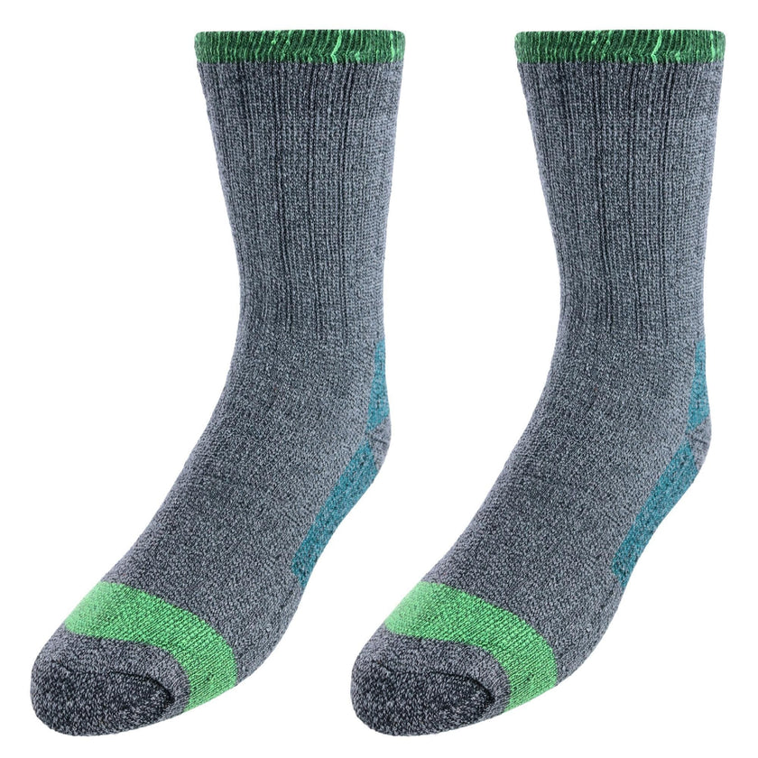 CTM® Men's Wool Blend Crew Socks (2 Pack)