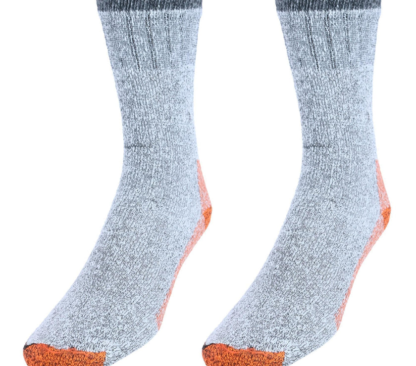 CTM® Men's Wool Blend Crew Socks (2 Pack)