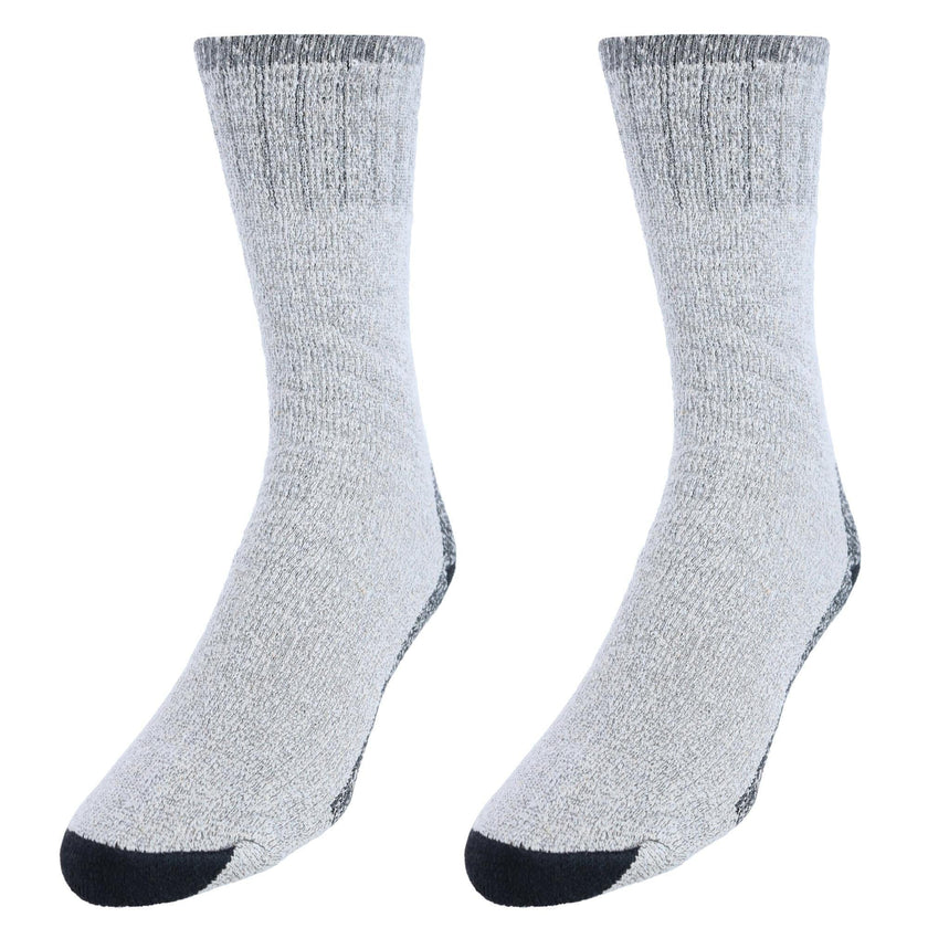 CTM® Men's Wool Blend Crew Socks (2 Pack)