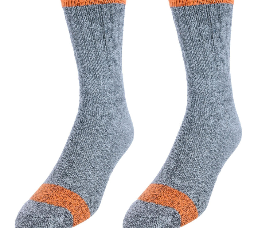 CTM® Men's Wool Blend Crew Socks (2 Pack)