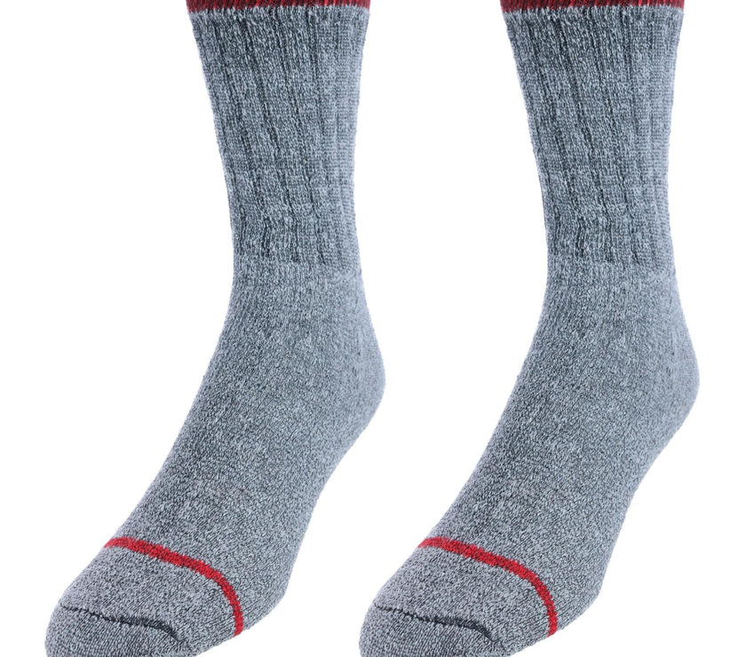 CTM® Men's Wool Blend Crew Socks (2 Pack)