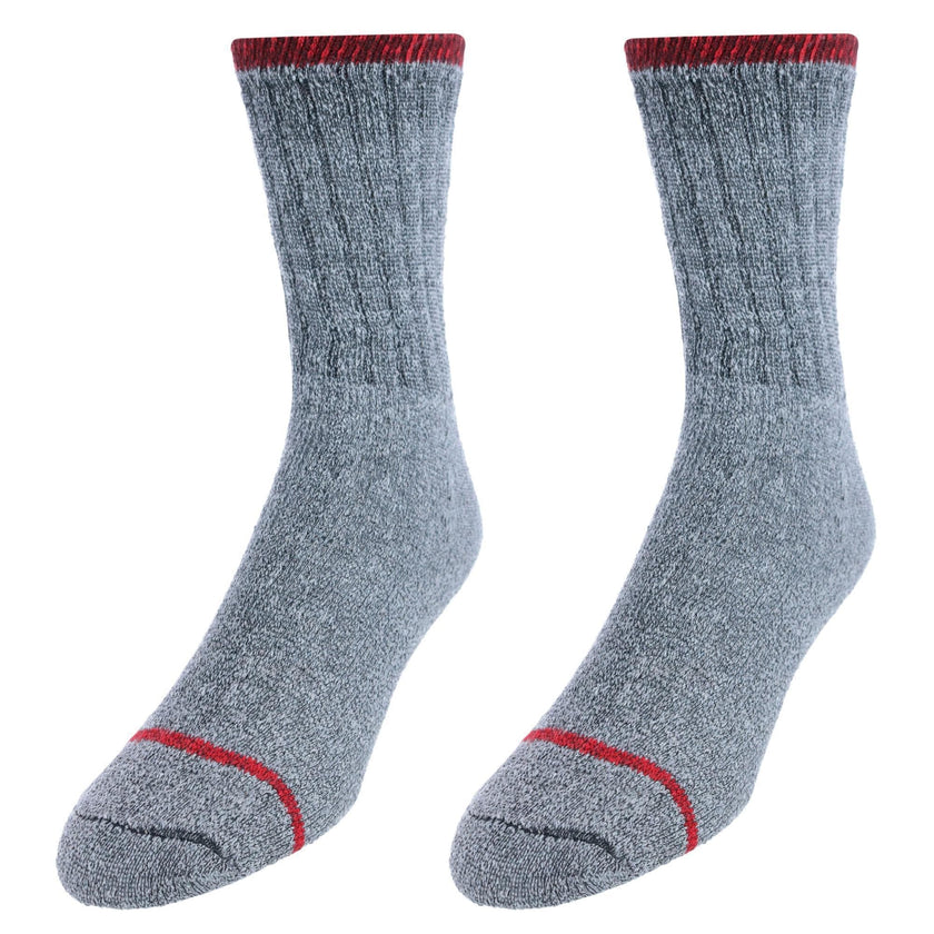 CTM® Men's Wool Blend Crew Socks (2 Pack)