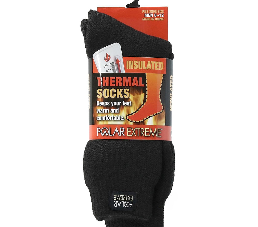 Polar Extreme Men's Thermal Socks with Insulated Fleece Lining (3 Pair Pack)
