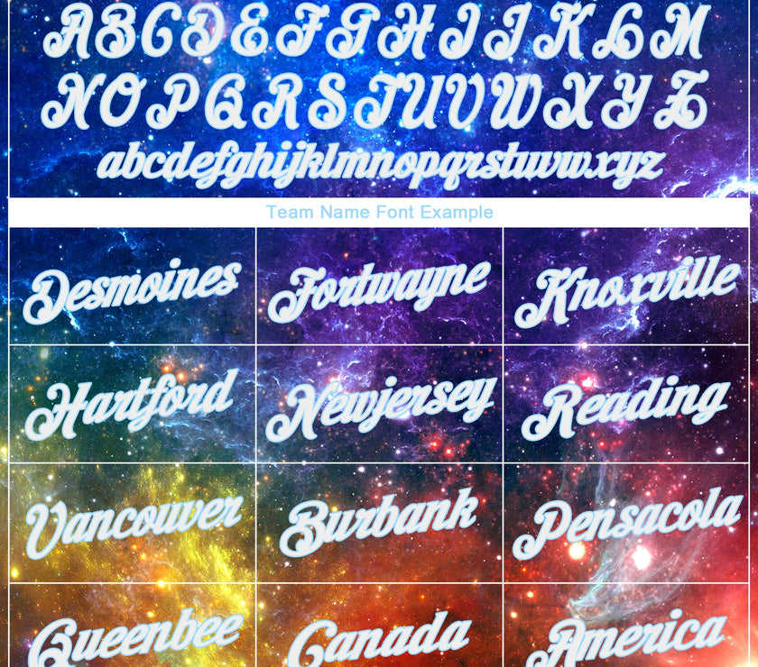 Custom Galactic White-Light Blue 3D Performance T-Shirt