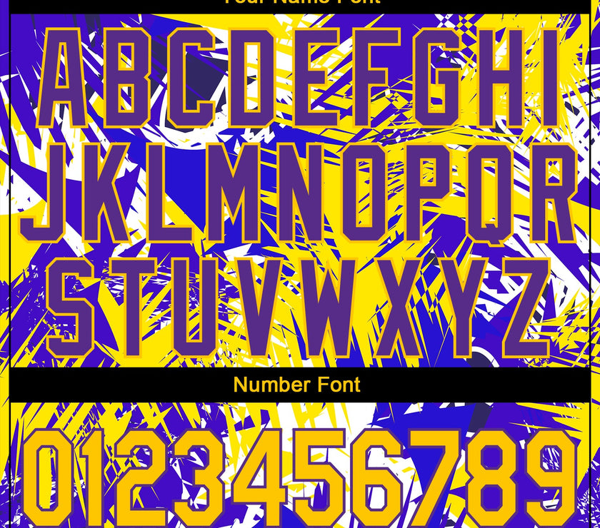 Custom Graffiti Pattern Gold-Purple 3D Performance T-Shirt