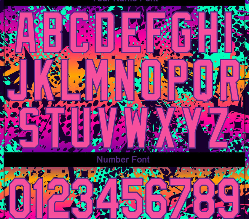 Custom Graffiti Pattern Pink-Purple 3D Performance T-Shirt