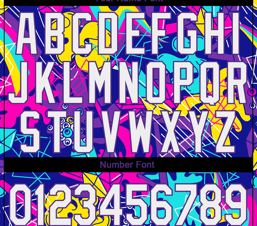 Custom Graffiti Pattern White-Purple 3D Performance T-Shirt