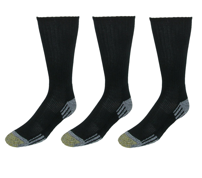 Gold Toe Men's Cushioned Sole Outlast Crew Socks (3 Pair Pack)