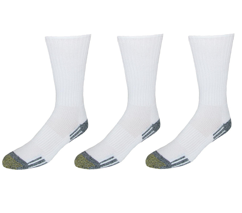Gold Toe Men's Cushioned Sole Outlast Crew Socks (3 Pair Pack)