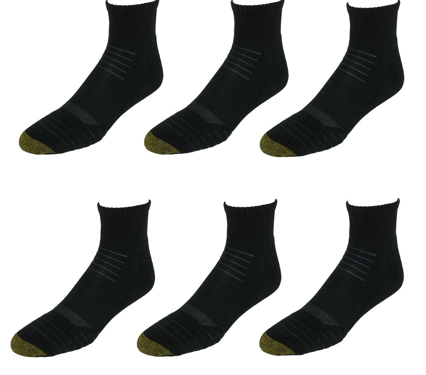 Gold Toe Men's Tech Sport Quarter Socks (6 Pair Pack)