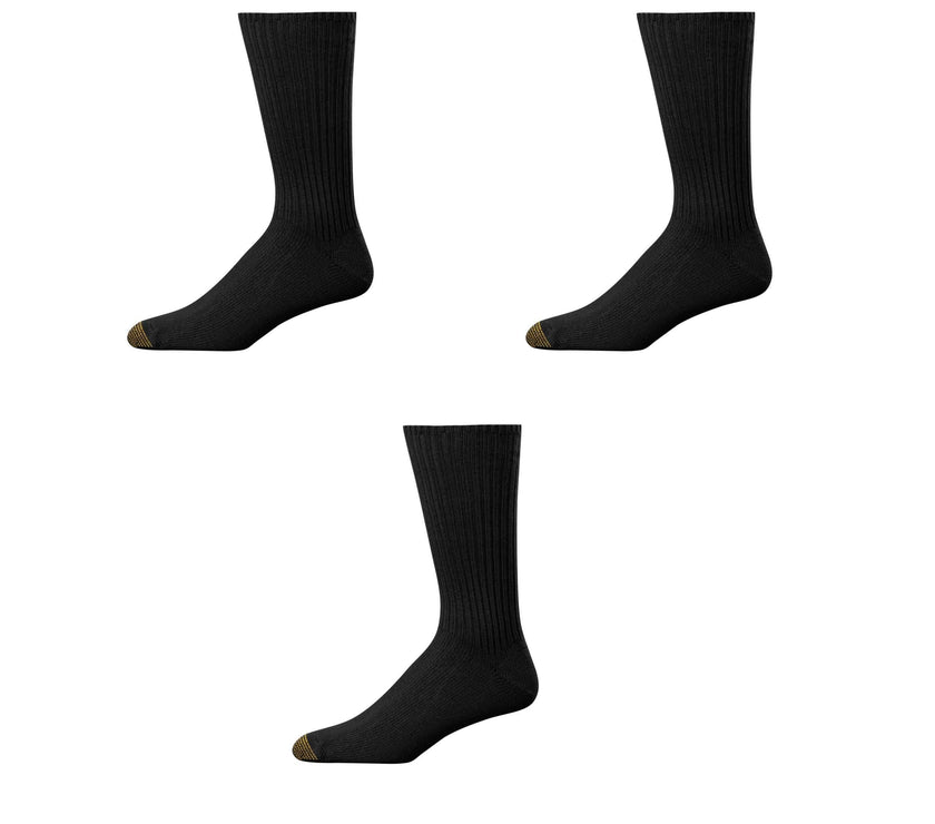 Gold Toe Men's Fluffies Cotton Crew Socks (Pack of 3)