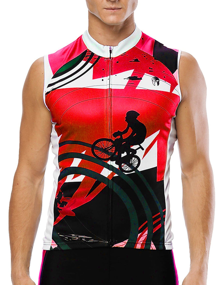 Men's Sleeveless Cycling Jersey Summer Polyester