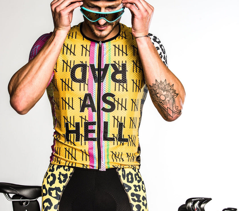 Yellow Leopard Design Professional Quick Dry Cycling Suit