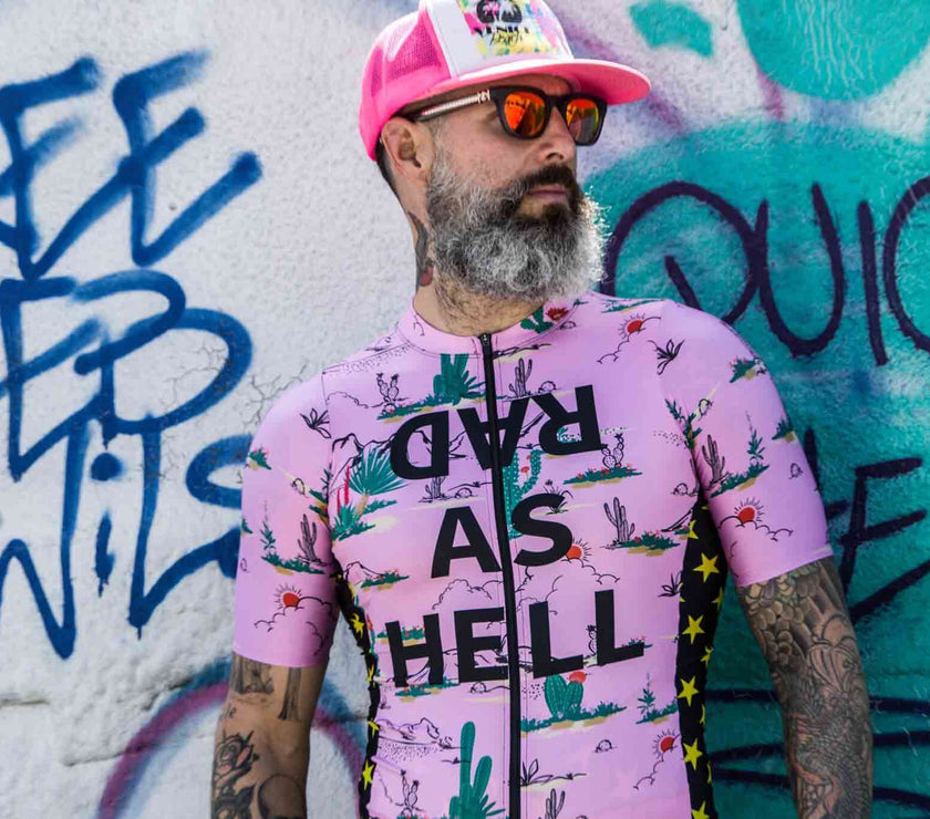 Pink Leopard Design Cycling Short Sleeves Quick Dry