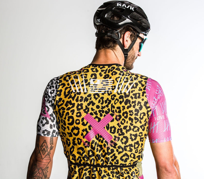 Yellow Leopard Design Professional Quick Dry Cycling Suit