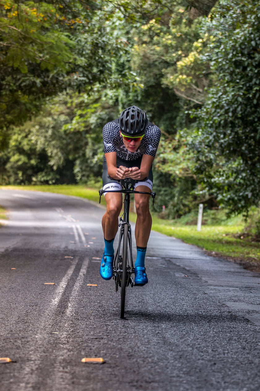 "RAD As Hell" Black and White Polka Dot Spring and Summer Cycling Jersey