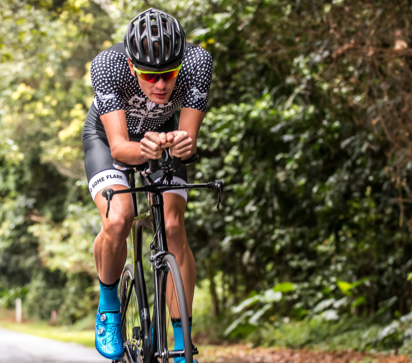 "RAD As Hell" Black and White Polka Dot Spring and Summer Cycling Jersey