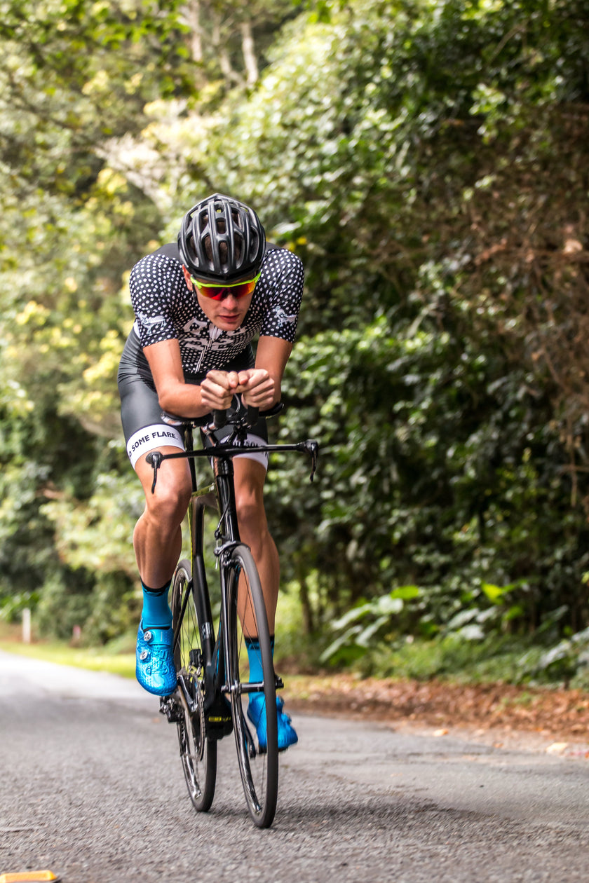 "RAD As Hell" Black and White Polka Dot Spring and Summer Cycling Jersey