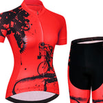 Women's Short Sleeve Cycling Jersey with Shorts