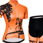 Women's Short Sleeve Cycling Jersey with Shorts