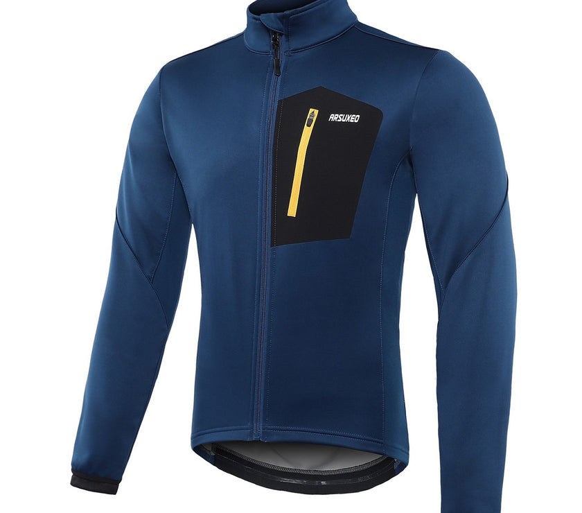 Arsuxeo Men's Cycling Jacket Winter Elastane Bike