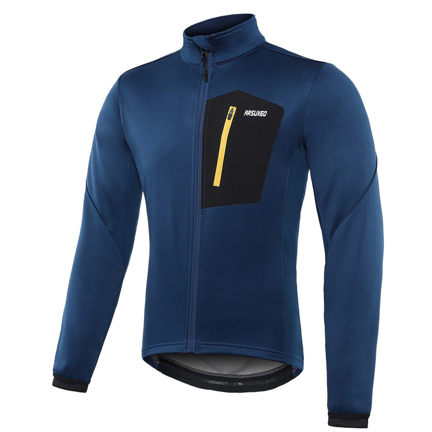 Arsuxeo Men's Cycling Jacket Winter Elastane Bike