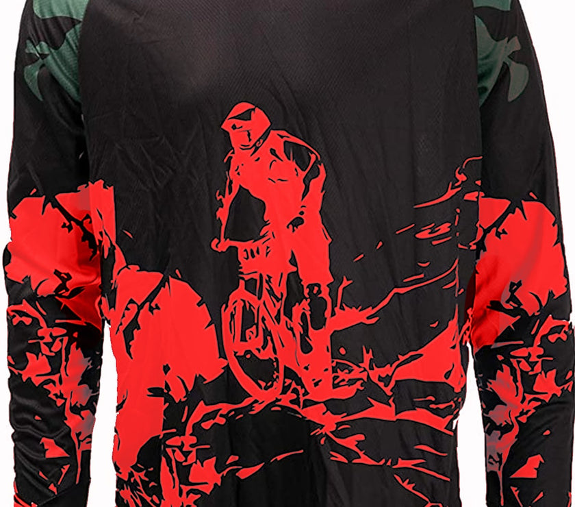 Men's Long Sleeve Downhill Jersey Spandex Polyester