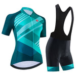 Women's Short Sleeve Cycling Jersey with Bib Shorts Cycling Jersey
