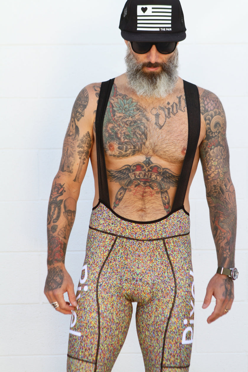 Color Speckled Pro Cycling Sports Cycling Pants