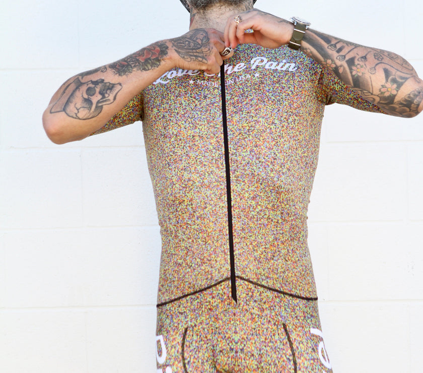 "Pixel" Colorful Mosaic Cycling Jersey Set