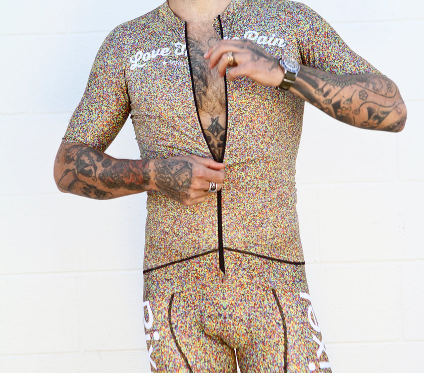 "Pixel" Colorful Mosaic Cycling Jersey Set