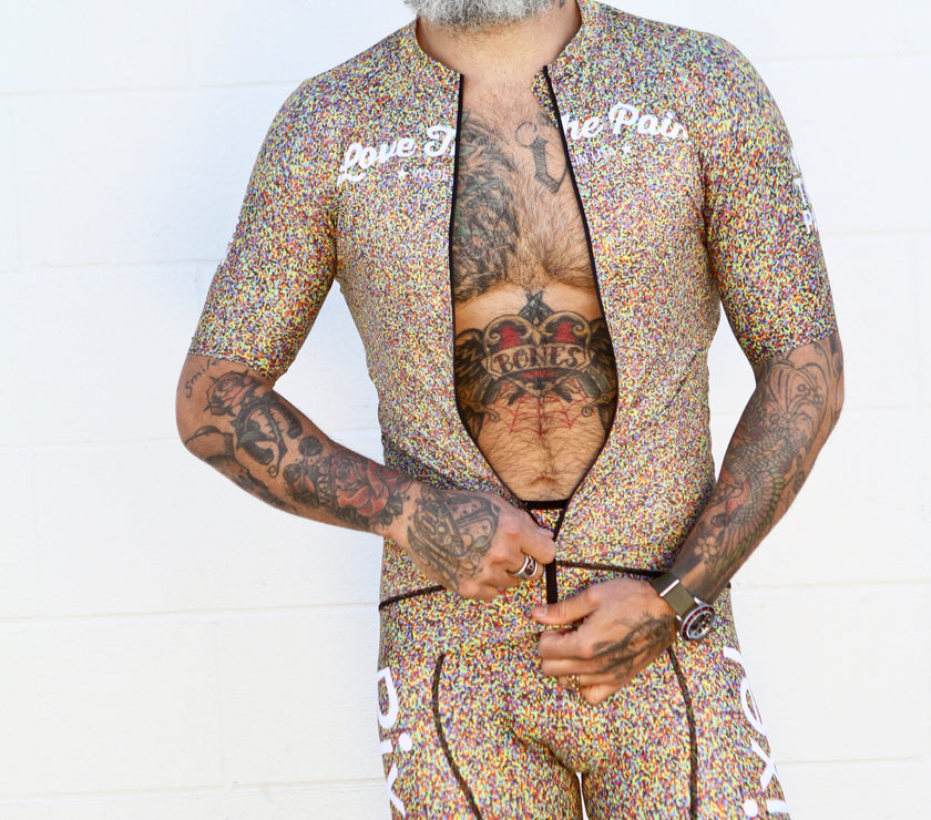 "Pixel" Colorful Mosaic Cycling Jersey Set