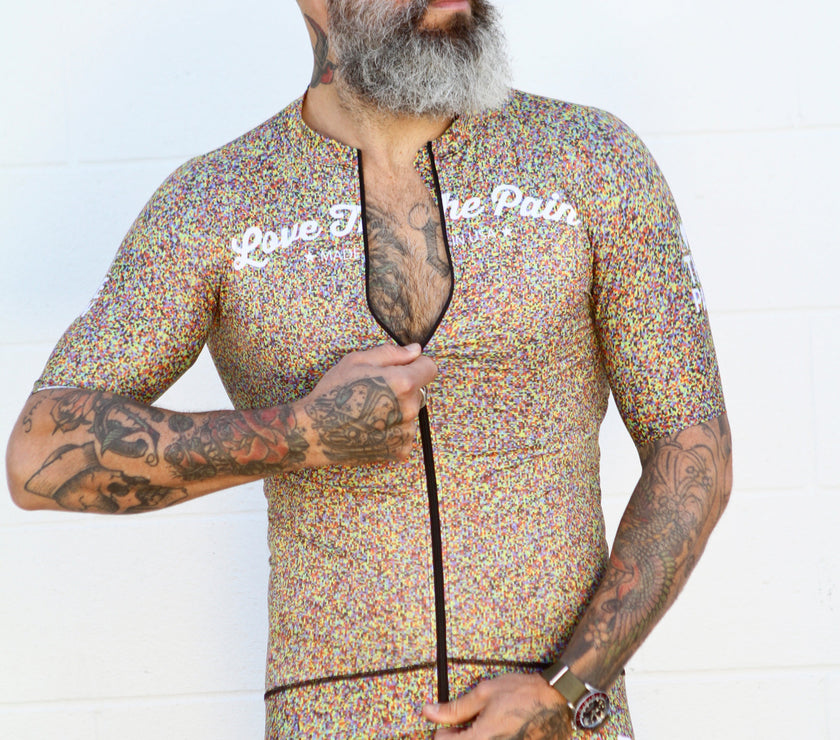 "Pixel" Colorful Mosaic Cycling Jersey Set