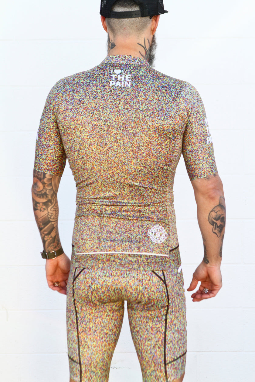 "Pixel" Colorful Mosaic Cycling Jersey Set