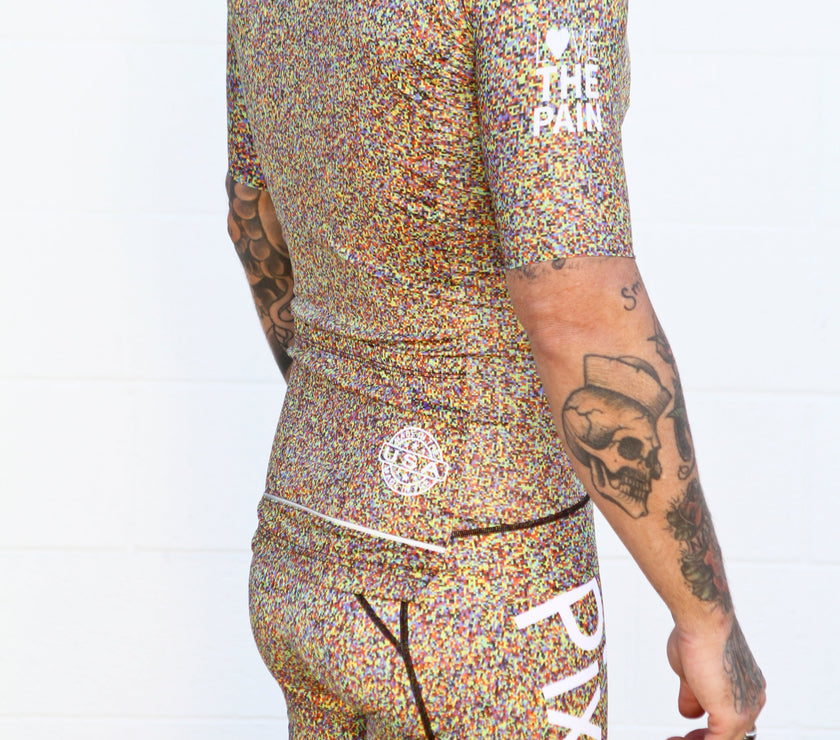 "Pixel" Colorful Mosaic Cycling Jersey Set