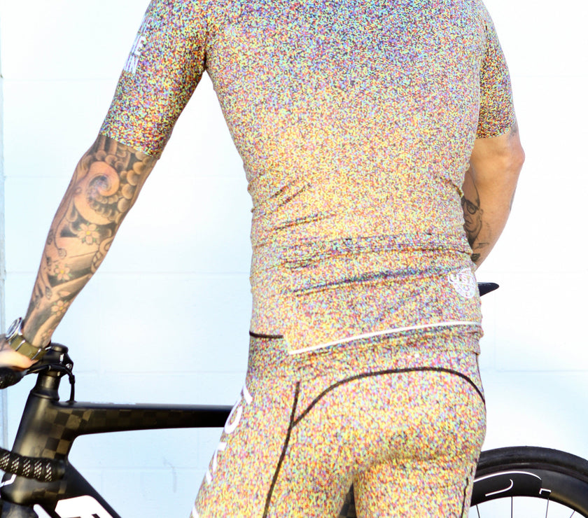 "Pixel" Colorful Mosaic Cycling Jersey Set