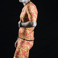 "FIRE"Orange Flame Breathable Fabric Cycling Suit