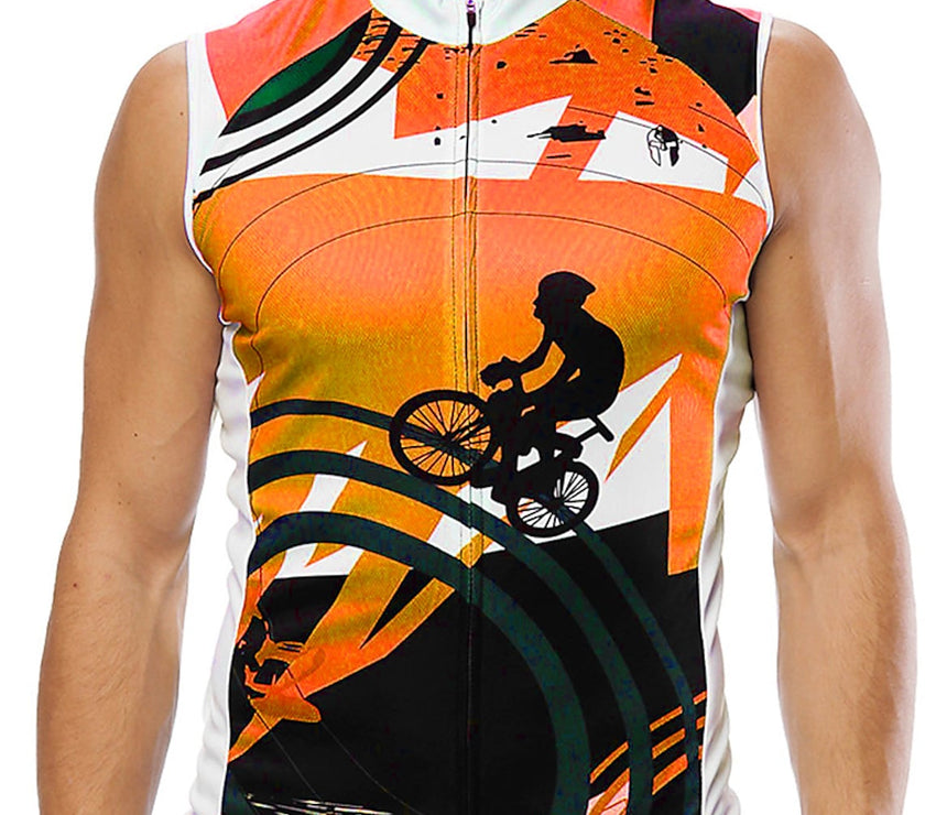 Men's Sleeveless Cycling Jersey Summer Polyester