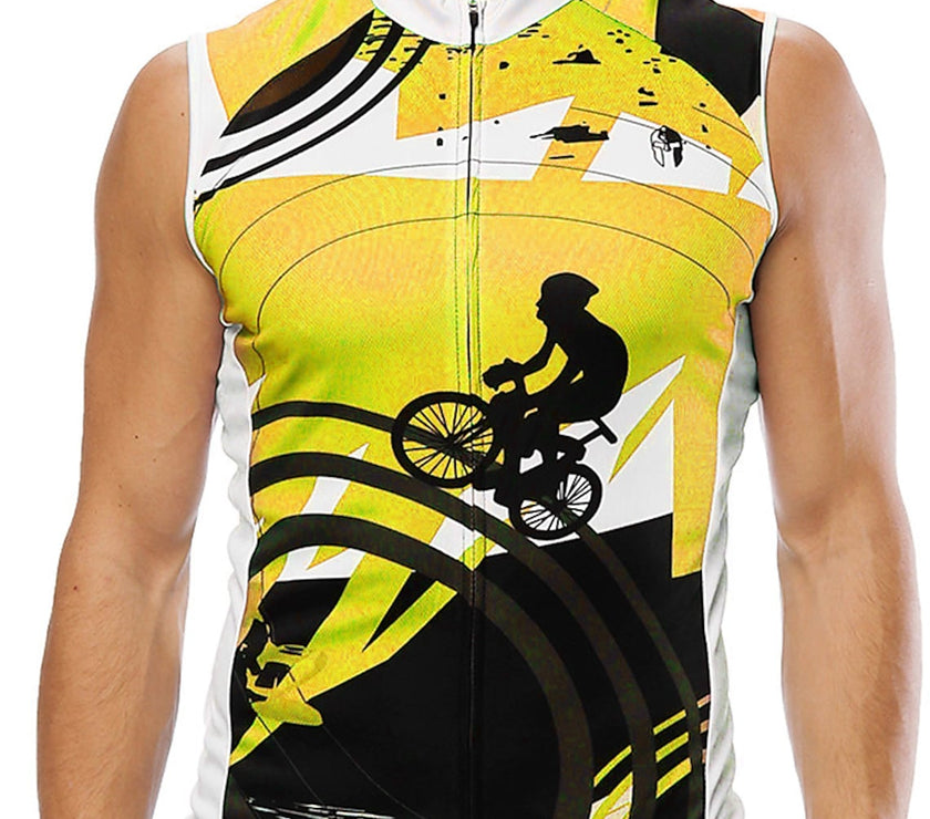 Men's Sleeveless Cycling Jersey Summer Polyester