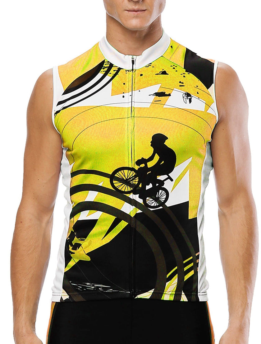 Men's Sleeveless Cycling Jersey Summer Polyester