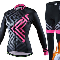 Women's Long Sleeve Cycling Jersey with Tights