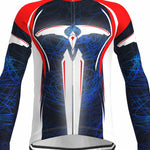 Grams Men's Long Sleeve Cycling Jersey Spandex Polyester Dark Navy Bike Top Mountain Bike MTB Road Bike Cycling Breathable Quick Dry Moisture Wicking Sports Clothing Apparel / Stretchy