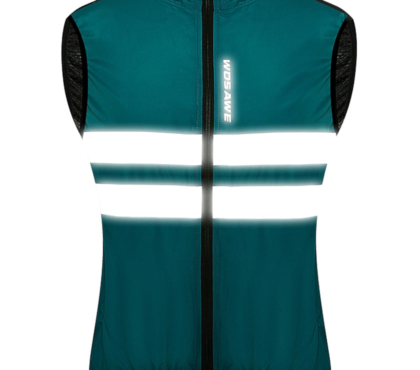 Men's Sleeveless Cycling Vest Summer Navy Black Orange Solid Color