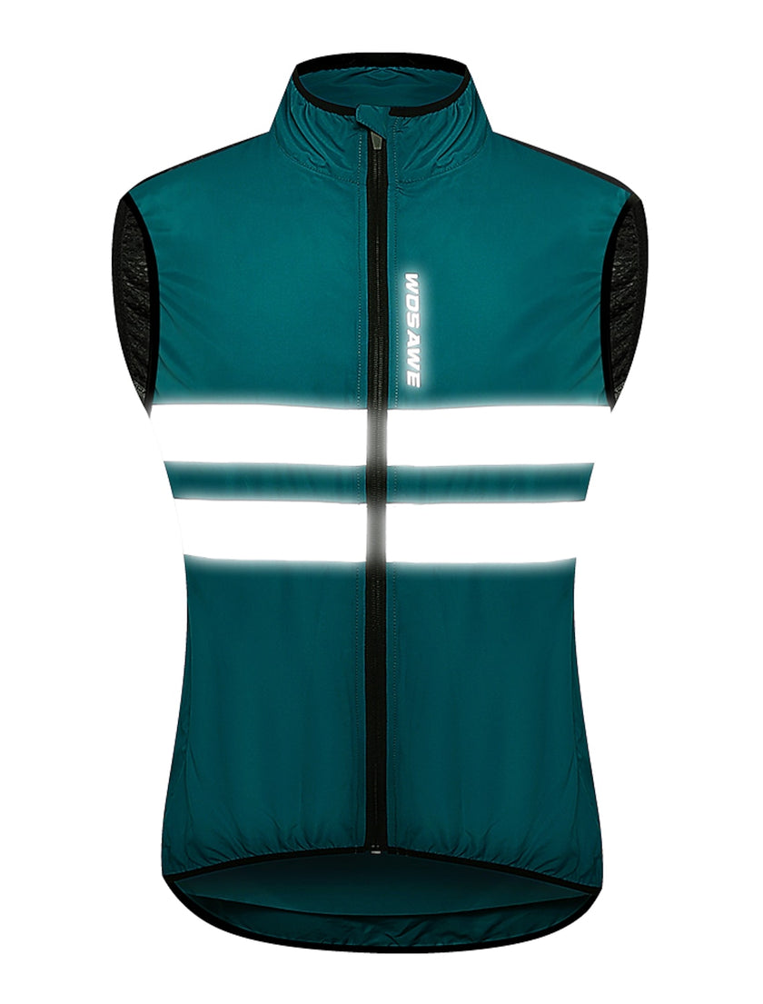 Men's Sleeveless Cycling Vest Summer Navy Black Orange Solid Color