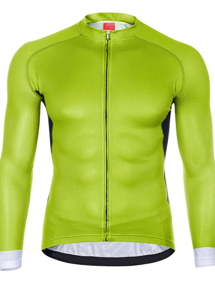 Grams Men's Long Sleeve Cycling Jersey Spandex Polyester