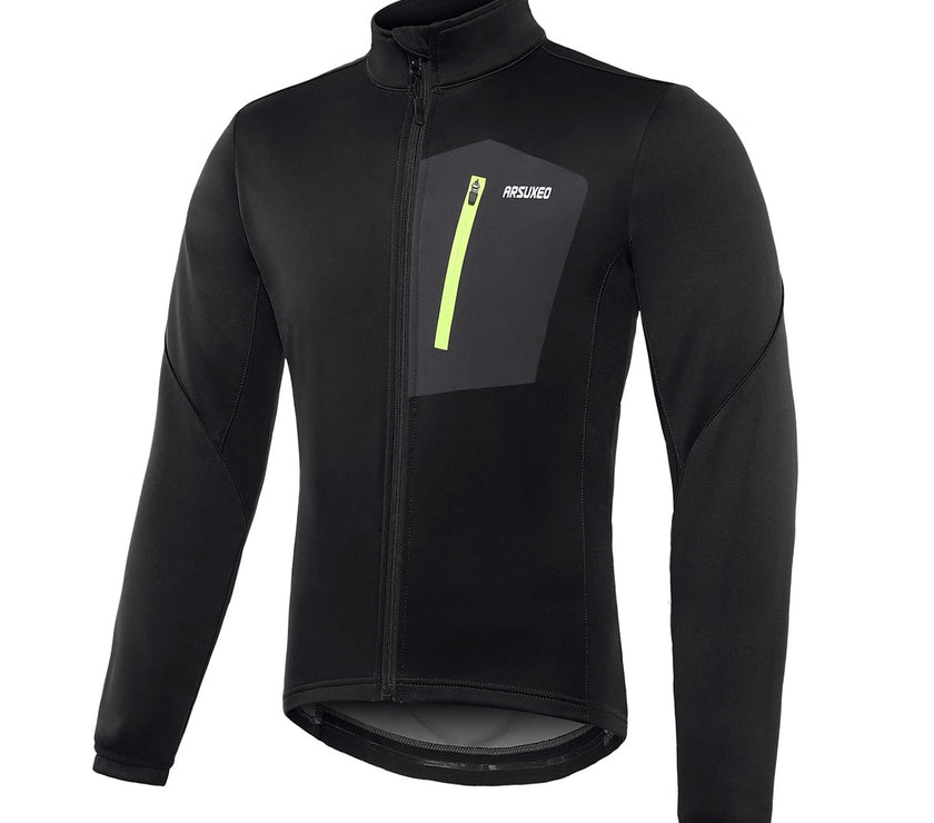Arsuxeo Men's Cycling Jacket Winter Elastane Bike