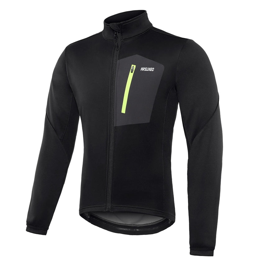Arsuxeo Men's Cycling Jacket Winter Elastane Bike