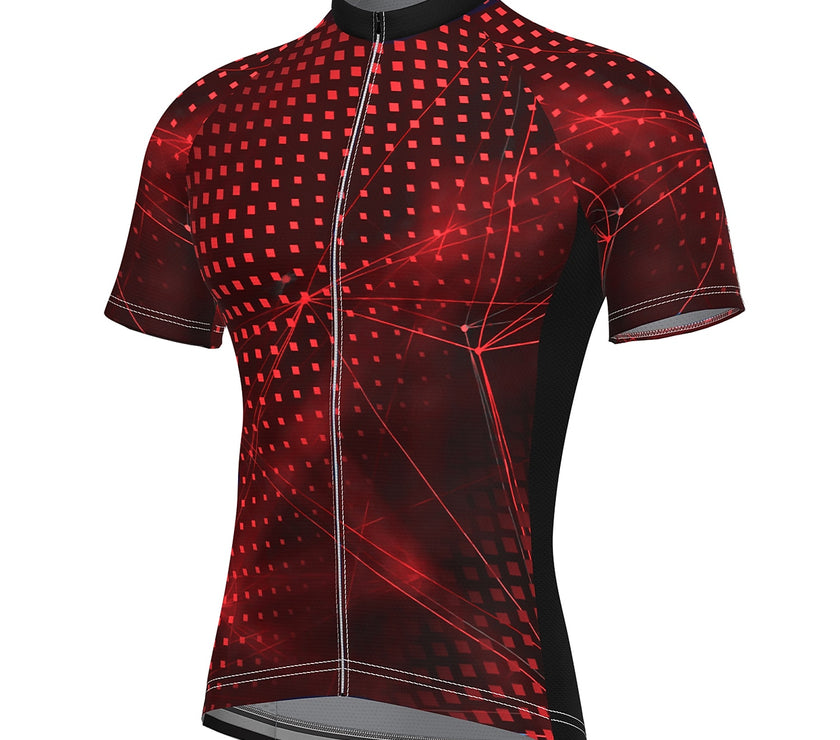 Men's Short Sleeve Cycling Jersey Summer Spandex Polyester